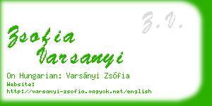 zsofia varsanyi business card